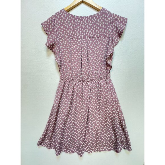 Monteau Los Angeles Womens Floral Cinched Front Sundress Sze M Mauve Floral Boho - Picture 10 of 13